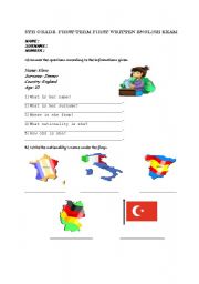 English Worksheet: 5th grade exam paper