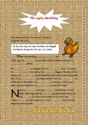 English Worksheet: the ugly duckling