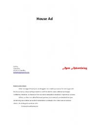 English Worksheet: House AD
