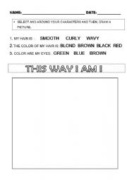 English worksheet: PORTRAIT