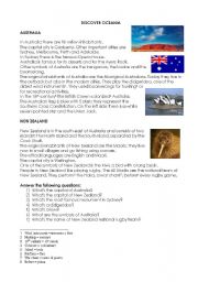 English Worksheet: Oceania