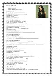 English Worksheet: Song 