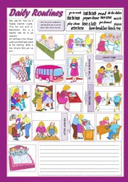 English Worksheet: DAILY ROUTINES (5)