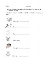 English Worksheet: health problems
