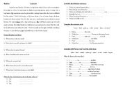 English Worksheet: Reading 