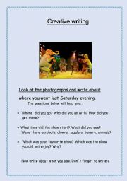 English Worksheet: guided writing