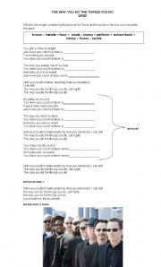 English Worksheet: THE WAY YOU DO THE THINGS YOU DO -SONG -UB40
