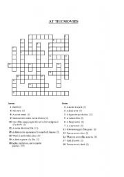 English worksheet: CROSSWORD