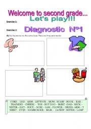 English worksheet: DIAGNOSTIC