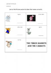 English worksheet: The Three Bunnies and The Carrots 2