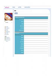 English Worksheet: Orkut Profile