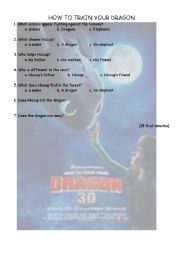 English worksheet: how to train a dragon
