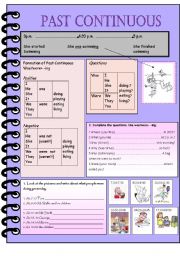 English Worksheet: Past Continuous