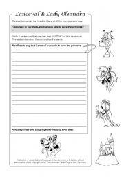 English Worksheet: Wales & King Arthur - Writing Exercise  -  