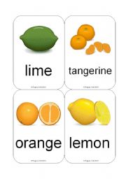 Fruit / Vegetable Flashcards (Juicy Fruit) (12 Cards)