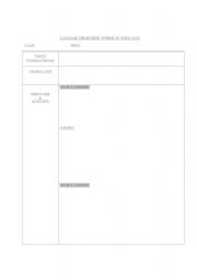 English Worksheet: Format for scheme of work