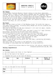 English Worksheet: Extreme makeover home edition Mendoza family
