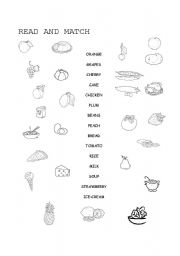 English Worksheet: FOOD