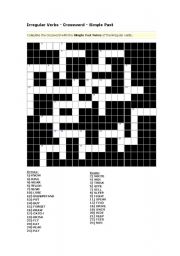 Crossword: Irregular Verbs