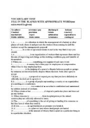 English Worksheet: VOCABULARY BUSINESS ENGLISH FOR ADULTS