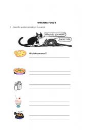 English worksheet: OFFERING FOOD