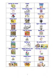 English Worksheet: my funny timetable