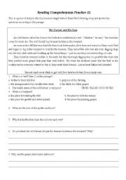 English Worksheet: Reading Comprehension Test