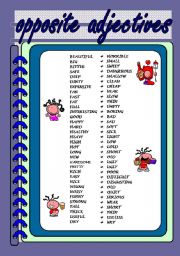 English Worksheet: Opposite adjectives