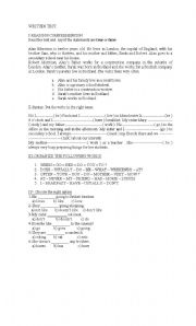 English Worksheet: simple present and continuous 