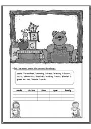 English Worksheet: vocabulary