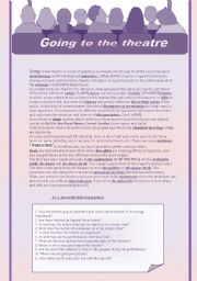 English Worksheet: Going to the theatre