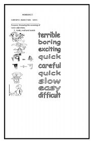 English worksheet: ADJECTIVES