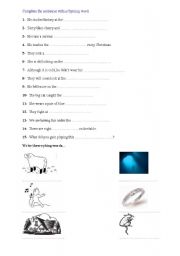 English worksheet: rhyming words