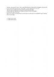 English Worksheet: find verbs and nouns