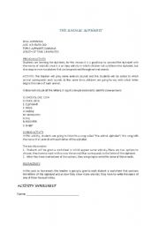 English Worksheet: THE ANIMAL ALPHABET