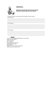 English worksheet: Uncle Bill is a Farmer