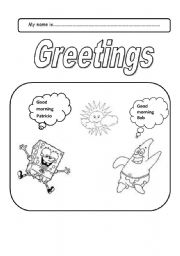 English Worksheet: greetings