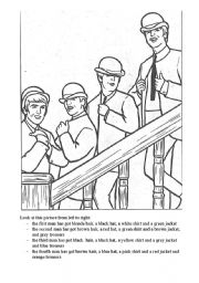 English Worksheet: Color the Beatles