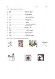 English worksheet: Present simple vs, Present continuous exam