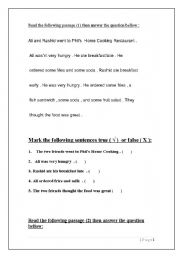 English worksheet: grade 5 