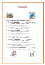 English Worksheet: Phrasal Verbs