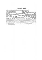 English Worksheet: SIMPLE PAST AND PAST PERFECT