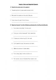 English worksheet: Passive Voice amd Reported Speech Test