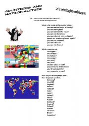 English Worksheet: Vocabulary revision series 02 - Countries and nationalities