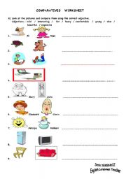 English Worksheet: adjectives