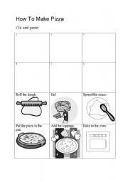 English Worksheet: How to make a pizza