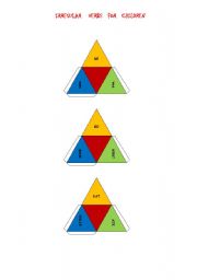 English worksheet: Amazing pyramids with irregular verbs! -> for children, adults etc.