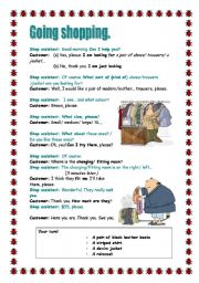 English Worksheet: Shopping