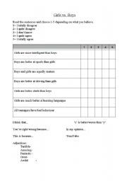 English worksheet: Gender Gaps