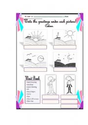 English Worksheet: Greetings